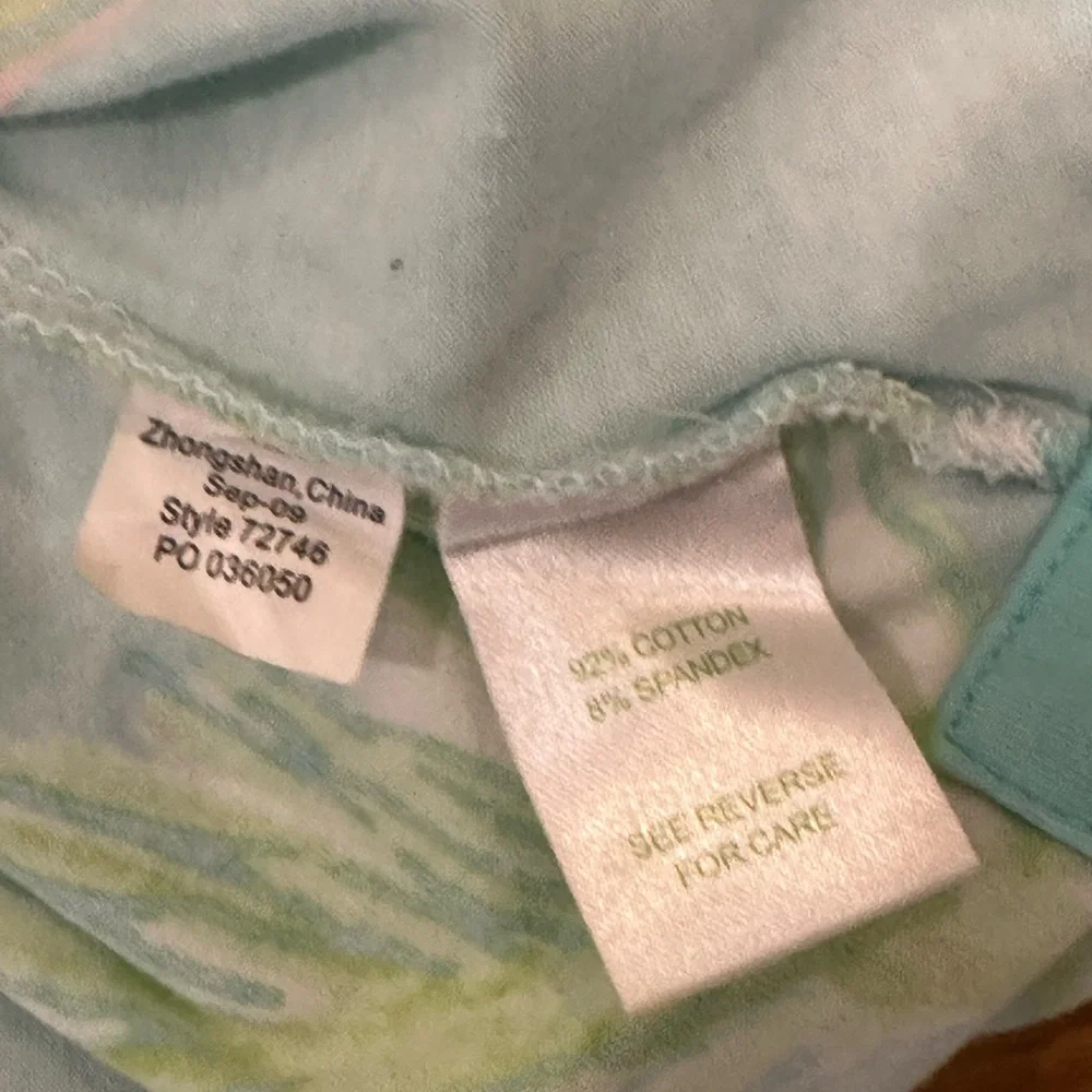 Lilly Pulitzer Joy tunic, bamboo print Print V-Neck Top cotton Beach Preppy - Picture 7 of 11
